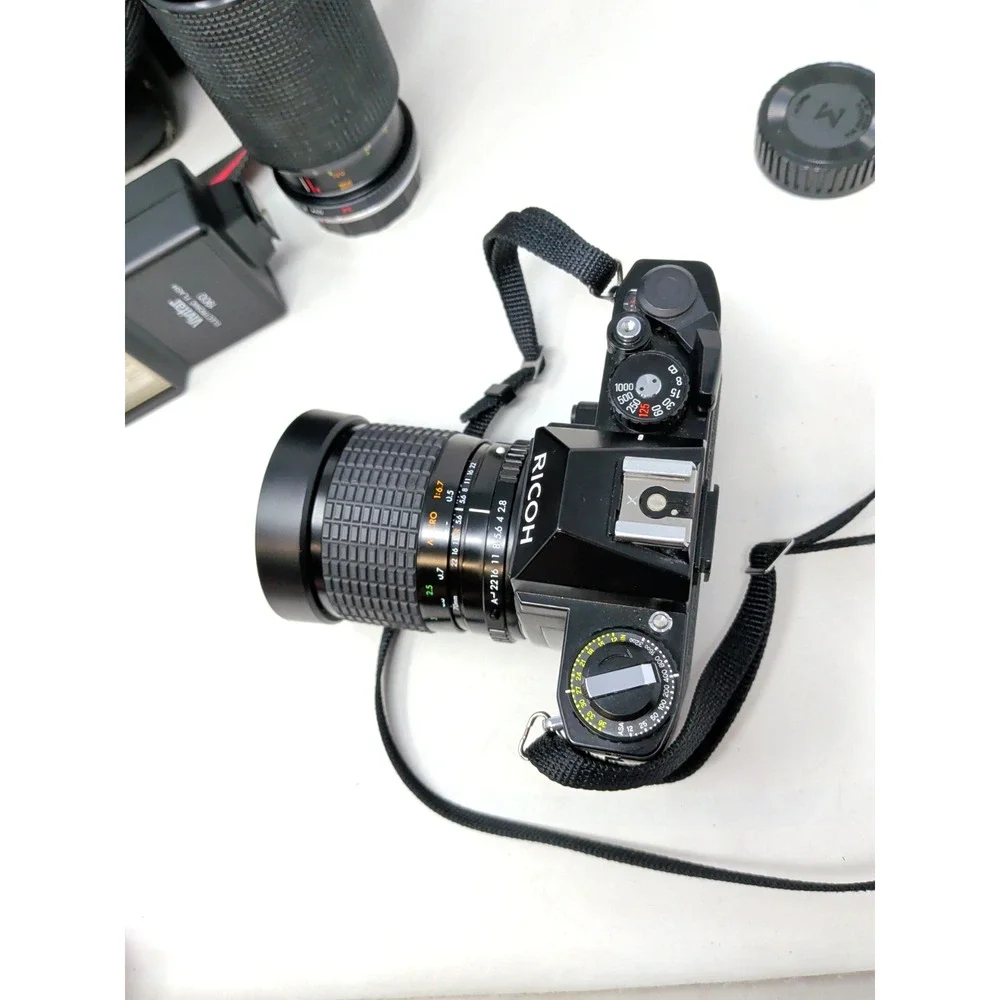 Vintage Film Camera - Ricoh KR5 Super 35mm Film Camera w/ 35mm & 80-200mm Lens
